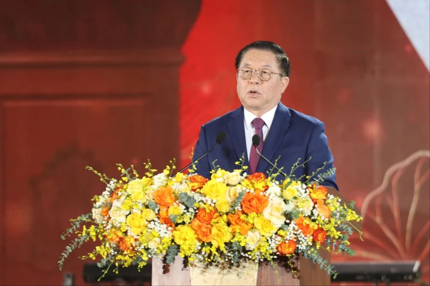 Ông Nguyễn Trọng Nghĩa, Trưởng Ban Tuyên giáo và Dân vận Trung ương dự và phát biểu chỉ đạo.