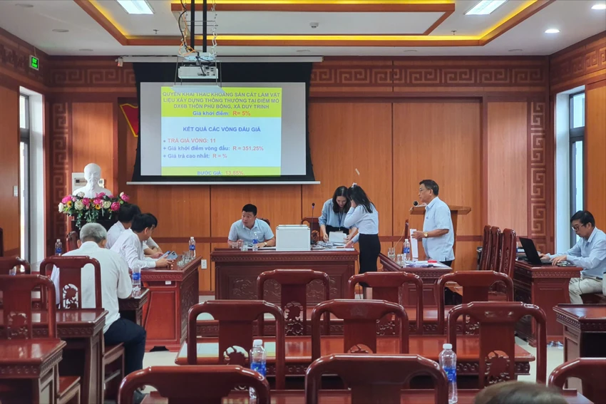 Mỏ cát giá khởi điểm 1,8 tỉ, doanh nghiệp đấu giá lên 138 tỉ. Ảnh: TN