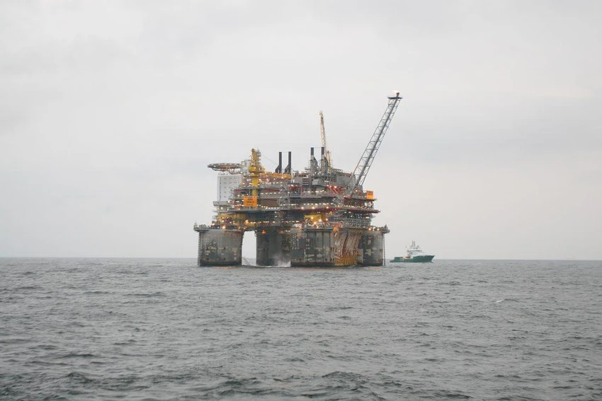 Một giàn khoan ở Biển Bắc. Ảnh: THINK GEOENERGY Một giàn khoan ở Biển Bắc. Ảnh: THINK GEOENERGY