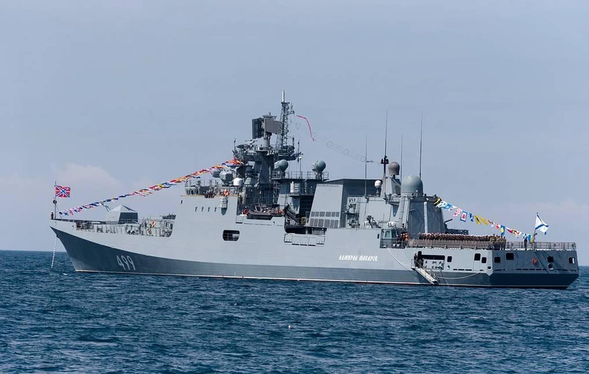 Tàu khu trục Đô đốc Makarov của Nga. Ảnh: TASS Tàu khu trục Đô đốc Makarov của Nga. Ảnh: TASS