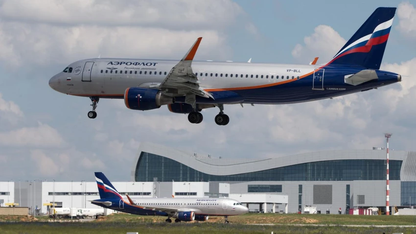 Một chuyến bay của hãng hàng không Nga Aeroflot. Ảnh: TASS