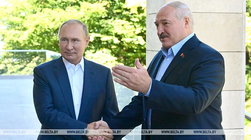 Tổng thống Belarus Alexander Lukashenko và Tổng thống Nga Vladimir Putin tại Sochi. Ảnh: BELTA Tổng thống Belarus Alexander Lukashenko và Tổng thống Nga Vladimir Putin tại Sochi. Ảnh: BELTA