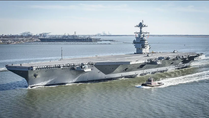 Tàu sân bay hạt nhân USS Gerald Ford. Ảnh: RIA NOVOSTI Tàu sân bay hạt nhân USS Gerald Ford. Ảnh: RIA NOVOSTI