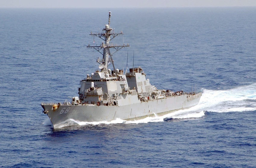Tàu khu trục tên lửa USS The Sullivans của Mỹ. Ảnh: WASHINGTON FREE BEACON Tàu khu trục tên lửa USS The Sullivans của Mỹ. Ảnh: WASHINGTON FREE BEACON