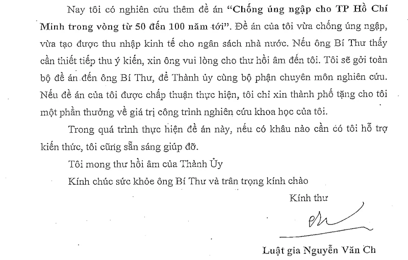 Chuyện lạ: Luật gia ở xa muốn chống ngập cho Sài Gòn ảnh 2 Chuyện lạ: Luật gia ở xa muốn chống ngập cho Sài Gòn ảnh 2