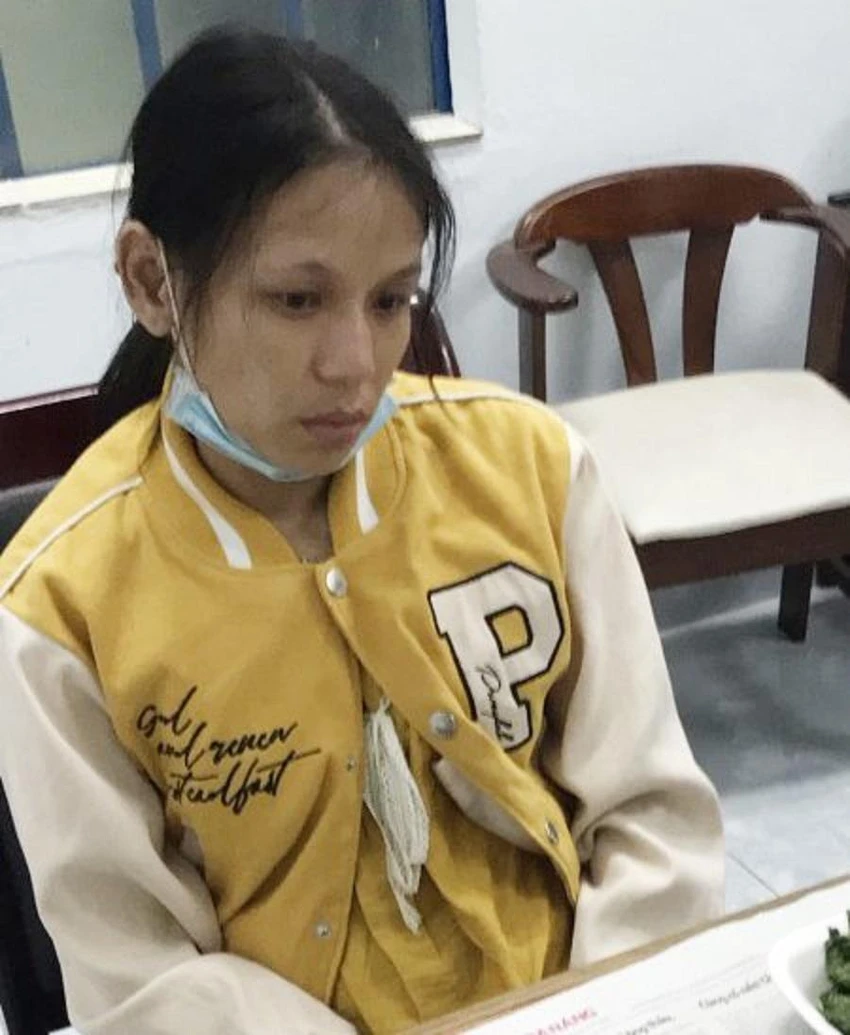 Nguyễn Thị Phương Thảo tại cơ quan công an. Ảnh: CA Nguyễn Thị Phương Thảo tại cơ quan công an. Ảnh: CA