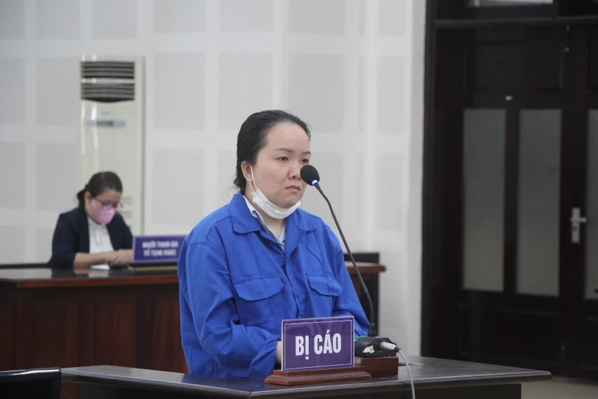 Bị cáo Nguyễn Thị Vân Kiều tại phiên toà.Ảnh: NGÔ QUANG