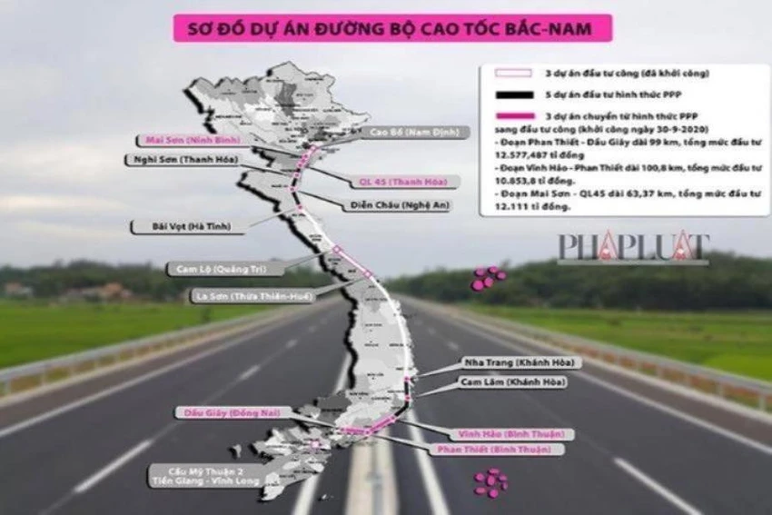 Dự án đường bộ cao tốc Bắc - Nam dự kiến được nối thông trong năm nay.