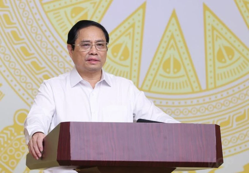 Thủ tướng Phạm Minh Chính phát biểu tại hội nghị. Ảnh: VGP Thủ tướng Phạm Minh Chính phát biểu tại hội nghị. Ảnh: VGP