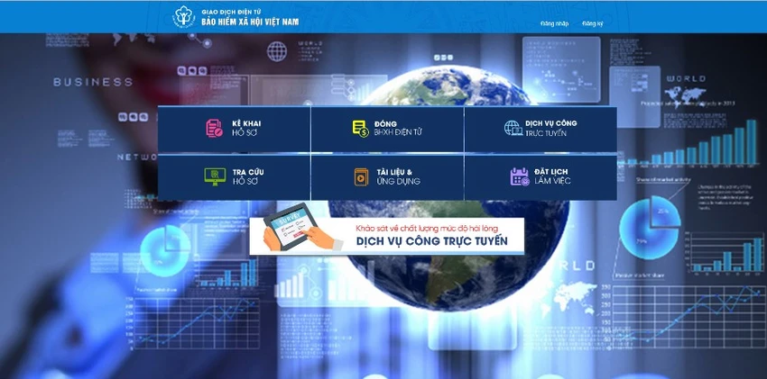 Người dân có thể đóng, nộp bảo hiểm xã hội trực tuyến. Người dân có thể đóng, nộp bảo hiểm xã hội trực tuyến.