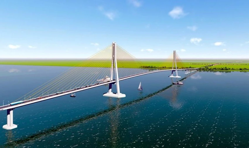 Phối cảnh dự án cầu Đại Ngãi. Ảnh: Bộ GTVT