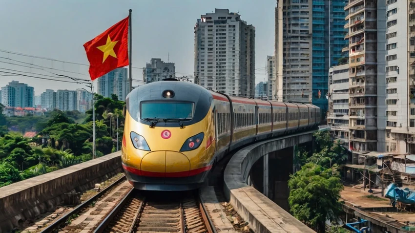 Dự án đường sắt cao tốc Bắc - Nam dự kiến hoàn thành trong năm 2035. Ảnh minh hoạ. Ảnh: V.LONG