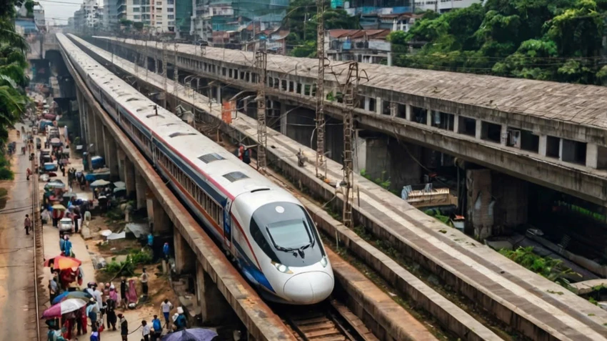 Việt Nam dự kiến xây dựng tuyến đường sắt hiện đại kết nối với Trung Quốc. Ảnh: V.LONG