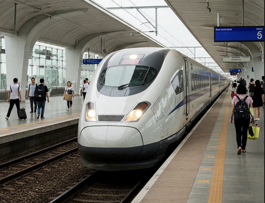 Dự án đường sắt cao tốc Bắc - Nam được cấp thẩm quyền đưa ra lộ trình đầu tư là 10 năm, nhưng doanh nghiệp cam kết làm trong 5 năm. Ảnh: V.LONG