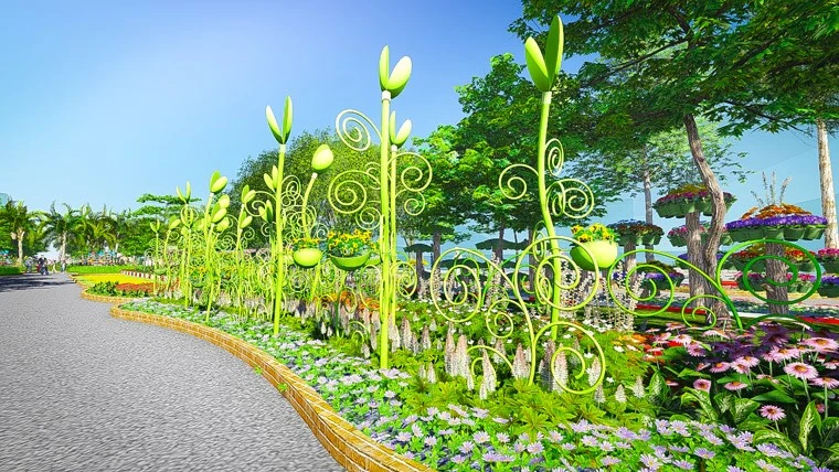 Rực rỡ đường hoa Tết 2015 ở Sài Gòn ảnh 7 Rực rỡ đường hoa Tết 2015 ở Sài Gòn ảnh 7
