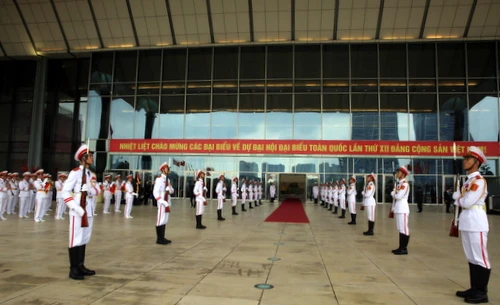Các lực lượng sẵn sàng cho đại hội. Ảnh: VGP/Nguyên Linh