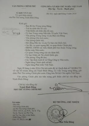 Chính phủ giới thiệu chữ ký của Thủ tướng và 3 phó thủ tướng ảnh 4 Chính phủ giới thiệu chữ ký của Thủ tướng và 3 phó thủ tướng ảnh 4