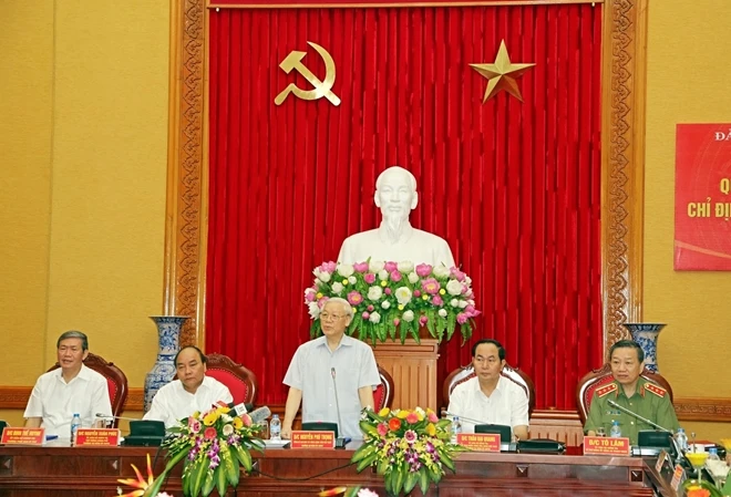 Tổng Bí thư Nguyễn Phú Trọng phát biểu tại buổi lễ. Tổng Bí thư Nguyễn Phú Trọng phát biểu tại buổi lễ.