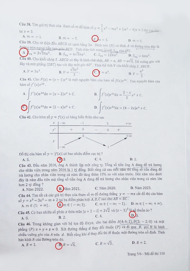 Đề thi, bài giải gợi ý các mã đề môn Toán ảnh 13 Đề thi, bài giải gợi ý các mã đề môn Toán ảnh 13