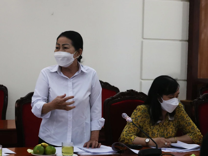 Luật sư Trần Thị Ngọc Nữ phát biểu tại hội thảo. Ảnh: TÚ NGÂN Luật sư Trần Thị Ngọc Nữ phát biểu tại hội thảo. Ảnh: TÚ NGÂN