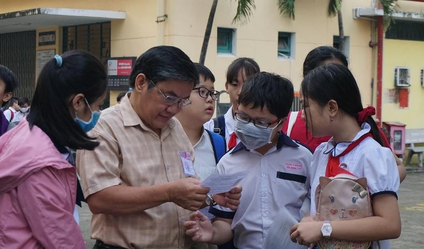 Thí sinh tham dự kỳ khảo sát năng lực vào lớp 6 trường THPT chuyên Trần Đại Nghĩa năm 2020. Ảnh: Nguyễn Quyên Thí sinh tham dự kỳ khảo sát năng lực vào lớp 6 trường THPT chuyên Trần Đại Nghĩa năm 2020. Ảnh: Nguyễn Quyên