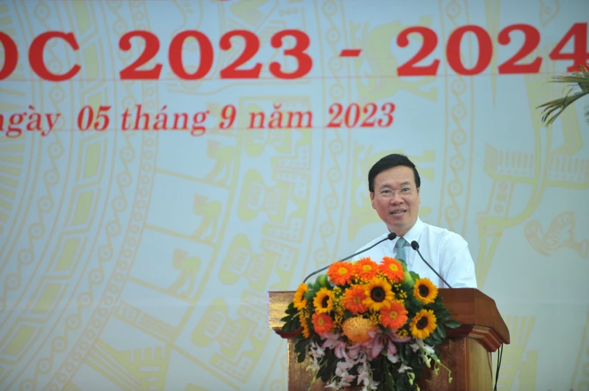 Chủ tịch nước Võ Văn Thưởng phát biểu