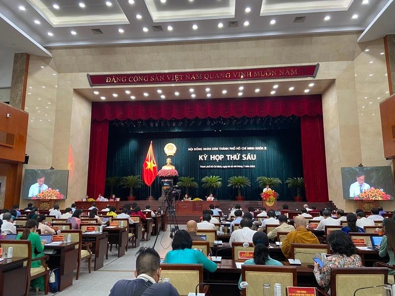 Kỳ họp thứ sáu HĐND TP khóa X khai mạc vào sáng ngày 6-7. Ảnh: HUỲNH THƠ Kỳ họp thứ sáu HĐND TP khóa X khai mạc vào sáng ngày 6-7. Ảnh: HUỲNH THƠ