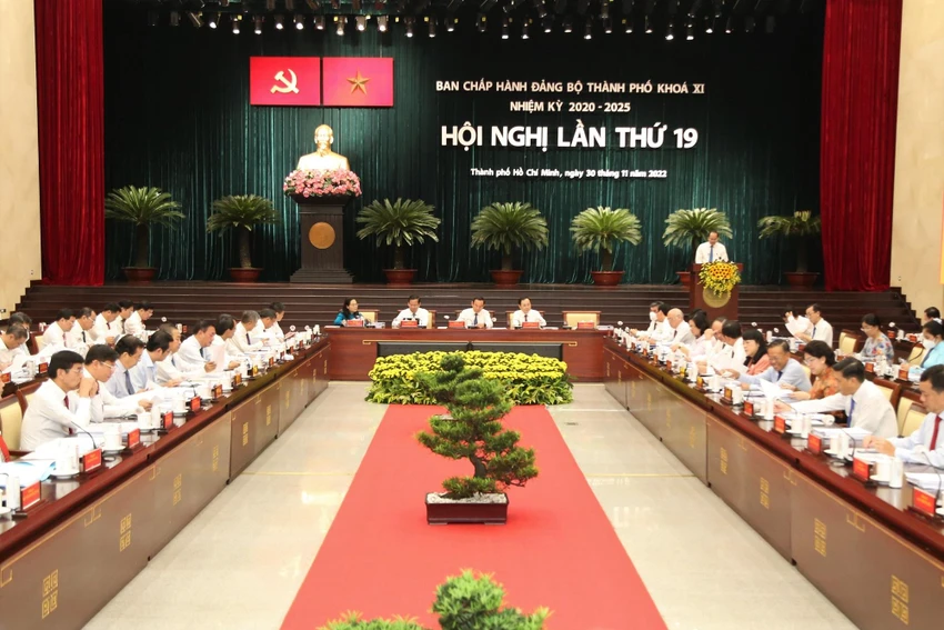 Hội nghị lần thứ 19, Ban Chấp hành Đảng bộ TP.HCM khóa XI diễn ra ngày 30-11. Ảnh: THANH TUYỀN. Hội nghị lần thứ 19, Ban Chấp hành Đảng bộ TP.HCM khóa XI diễn ra ngày 30-11. Ảnh: THANH TUYỀN.
