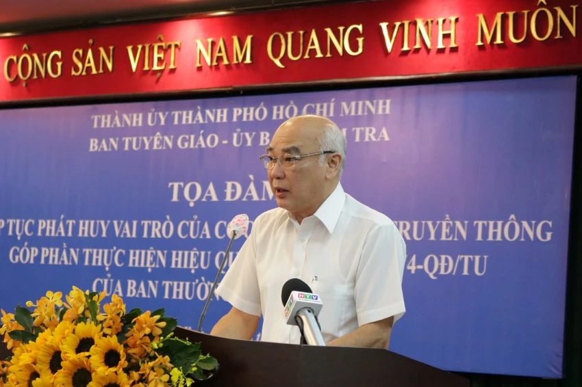 Trưởng ban Tuyên giáo Thành ủy TP.HCM Phan Nguyễn Như Khuê cho rằng báo chí TP đã làm tốt vai trò phản ánh theo Quy định 1374. Ảnh: THANH TUYỀN Trưởng ban Tuyên giáo Thành ủy TP.HCM Phan Nguyễn Như Khuê cho rằng báo chí TP đã làm tốt vai trò phản ánh theo Quy định 1374. Ảnh: THANH TUYỀN