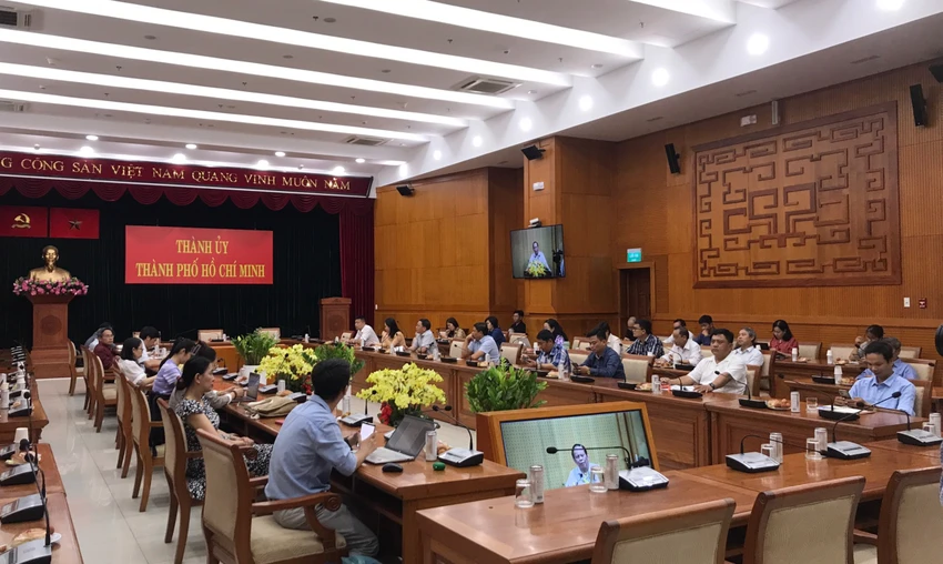 Điểm cầu trực tiếp tại TP.HCM. Ảnh: T.T