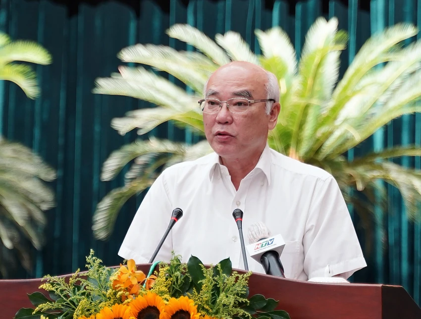 Trưởng Ban Tuyên giáo Thành ủy TP.HCM Phan Nguyễn Như Khuê chia sẻ tại hội nghị. Ảnh: N.B Trưởng Ban Tuyên giáo Thành ủy TP.HCM Phan Nguyễn Như Khuê chia sẻ tại hội nghị. Ảnh: N.B