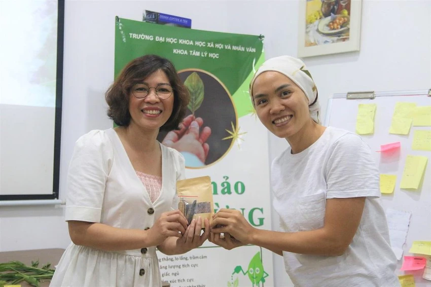 Chị Nguyễn Thủy Tiên hy vọng có thể tổ chức một chương trình tương tự cho nhóm bệnh nhân ung thư vú Việt Nam. Ảnh: THẢO PHƯƠNG. Chị Nguyễn Thủy Tiên hy vọng có thể tổ chức một chương trình tương tự cho nhóm bệnh nhân ung thư vú Việt Nam. Ảnh: THẢO PHƯƠNG.