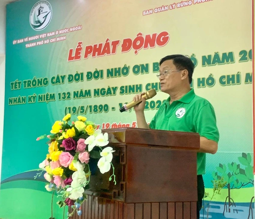 Ông Võ Thành Chất phát biểu tại chương trình. Ảnh: NVCC Ông Võ Thành Chất phát biểu tại chương trình. Ảnh: NVCC