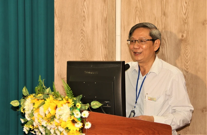 PGS-TS Trần Đan Thư chia sẻ tại hội thảo. Ảnh: THẢO PHƯƠNG PGS-TS Trần Đan Thư chia sẻ tại hội thảo. Ảnh: THẢO PHƯƠNG