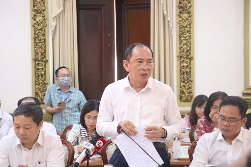 Ông Tăng Chí Thượng, Giám đốc Sở Y tế TP.HCM, phát biểu. Ảnh: THẢO PHƯƠNG Ông Tăng Chí Thượng, Giám đốc Sở Y tế TP.HCM, phát biểu. Ảnh: THẢO PHƯƠNG