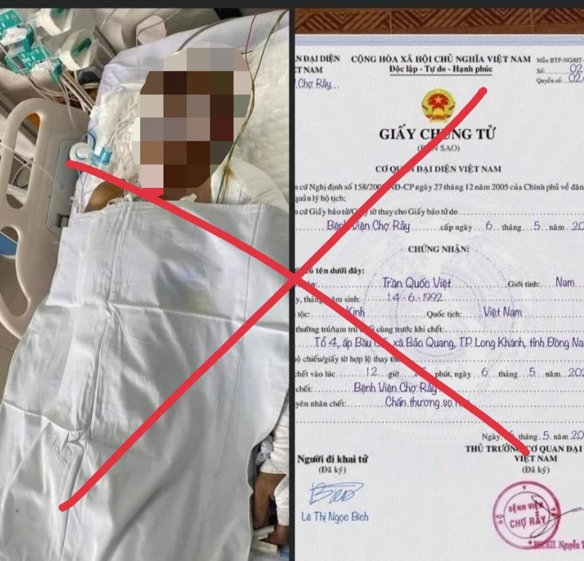 BV Chợ Rẫy cảnh báo đây là thông tin giả mạo. Ảnh: BVCC