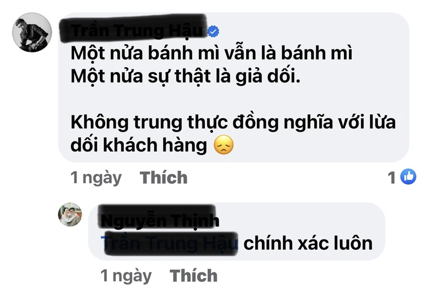 Người dùng mạng xã hội chia sẻ: Trung thực là đức tính quan trọng khi làm nghề. Ảnh: Chụp màn hình