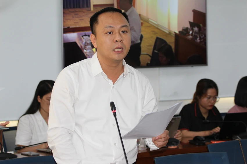 Ông Nguyễn Hải Nam, Phó Chánh văn phòng Sở Y tế TP.HCM, phát biểu. Ảnh: THÀNH NHÂN Ông Nguyễn Hải Nam, Phó Chánh văn phòng Sở Y tế TP.HCM, phát biểu. Ảnh: THÀNH NHÂN