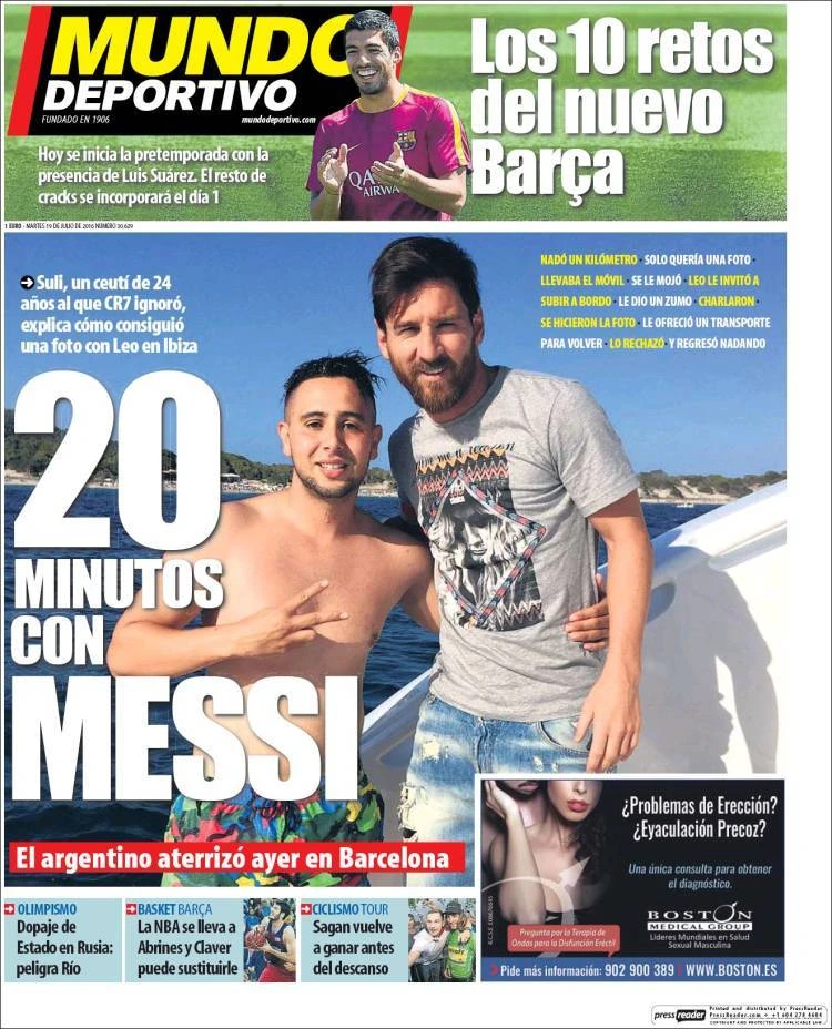 Suli rất vui mừng gặp và chụp ảnh cùng thần tượng của mình Lionel Messi