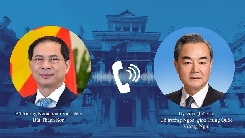 Tại cuộc điện đàm, hai Bộ trưởng cũng trao đổi về các vấn đề quốc tế, khu vực cùng quan tâm. Ảnh: BNG Tại cuộc điện đàm, hai Bộ trưởng cũng trao đổi về các vấn đề quốc tế, khu vực cùng quan tâm. Ảnh: BNG