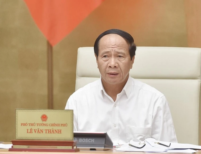Phó Thủ tướng Lê Văn Thành phát biểu tại cuộc họp. Ảnh: VGP Phó Thủ tướng Lê Văn Thành phát biểu tại cuộc họp. Ảnh: VGP