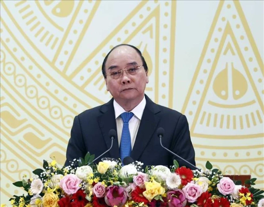Chủ tịch nước Nguyễn Xuân Phúc phát biểu tại buổi lễ. Ảnh: TTXVN Chủ tịch nước Nguyễn Xuân Phúc phát biểu tại buổi lễ. Ảnh: TTXVN