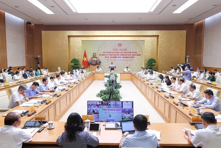 Thủ tướng Phạm Minh Chính chủ trì Hội nghị chuyên đề về đẩy mạnh cải cách thủ tục hành chính - Ảnh: VGP. Thủ tướng Phạm Minh Chính chủ trì Hội nghị chuyên đề về đẩy mạnh cải cách thủ tục hành chính - Ảnh: VGP.