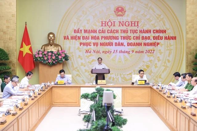 Thủ tướng Phạm Minh Chính phát biểu tại hội nghị. Ảnh: VGP