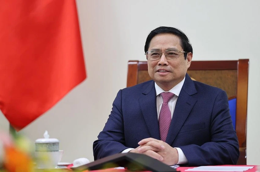 Thủ tướng Phạm Minh Chính tại cuộc điện đàm. Ảnh: BNG Thủ tướng Phạm Minh Chính tại cuộc điện đàm. Ảnh: BNG