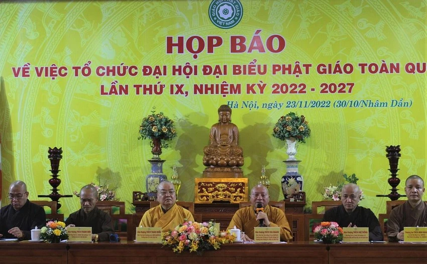 Giáo hội Phật giáo Việt Nam tổ chức họp báo về việc tổ chức Đại hội đại biểu Phật giáo toàn quốc. Ảnh: VT Giáo hội Phật giáo Việt Nam tổ chức họp báo về việc tổ chức Đại hội đại biểu Phật giáo toàn quốc. Ảnh: VT