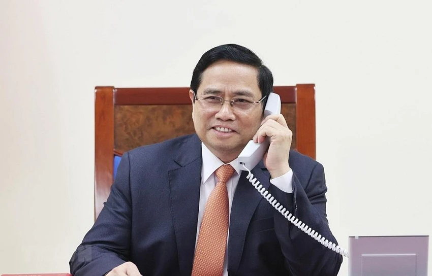 Thủ tướng Phạm Minh Chính tại một cuộc điện đàm trước đó. Ảnh: TTXVN Thủ tướng Phạm Minh Chính tại một cuộc điện đàm trước đó. Ảnh: TTXVN