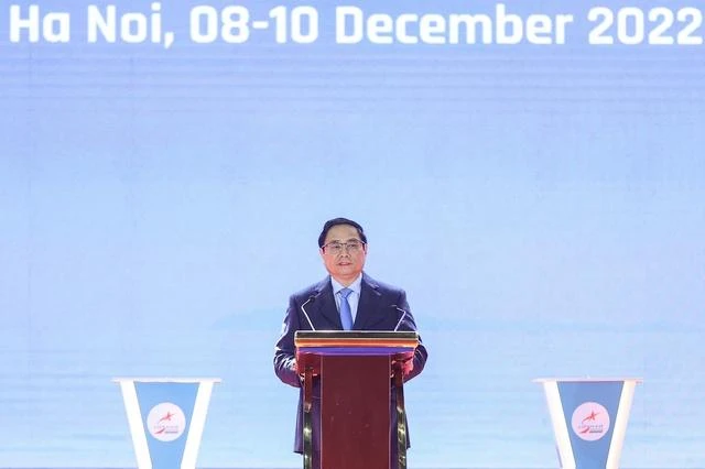 Thủ tướng Phạm Minh Chính có bài phát biểu tại Triển lãm Quốc phòng quốc tế Việt Nam 2022 - Ảnh: VGP. Thủ tướng Phạm Minh Chính có bài phát biểu tại Triển lãm Quốc phòng quốc tế Việt Nam 2022 - Ảnh: VGP.