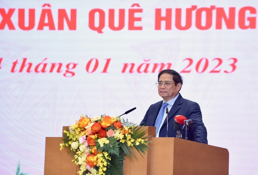 Thủ tướng Phạm Minh Chính bày tỏ xúc động khi được gặp lại đoàn kiều bào. Ảnh: VGP Thủ tướng Phạm Minh Chính bày tỏ xúc động khi được gặp lại đoàn kiều bào. Ảnh: VGP