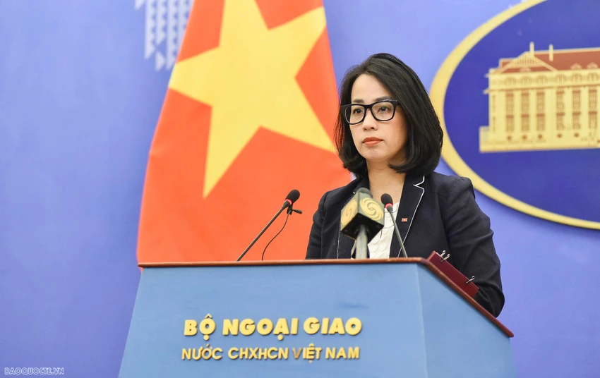 Phó Phát ngôn Bộ Ngoại giao Phạm Thu Hằng. Ảnh: NGUYỄN HỒNG. Phó Phát ngôn Bộ Ngoại giao Phạm Thu Hằng